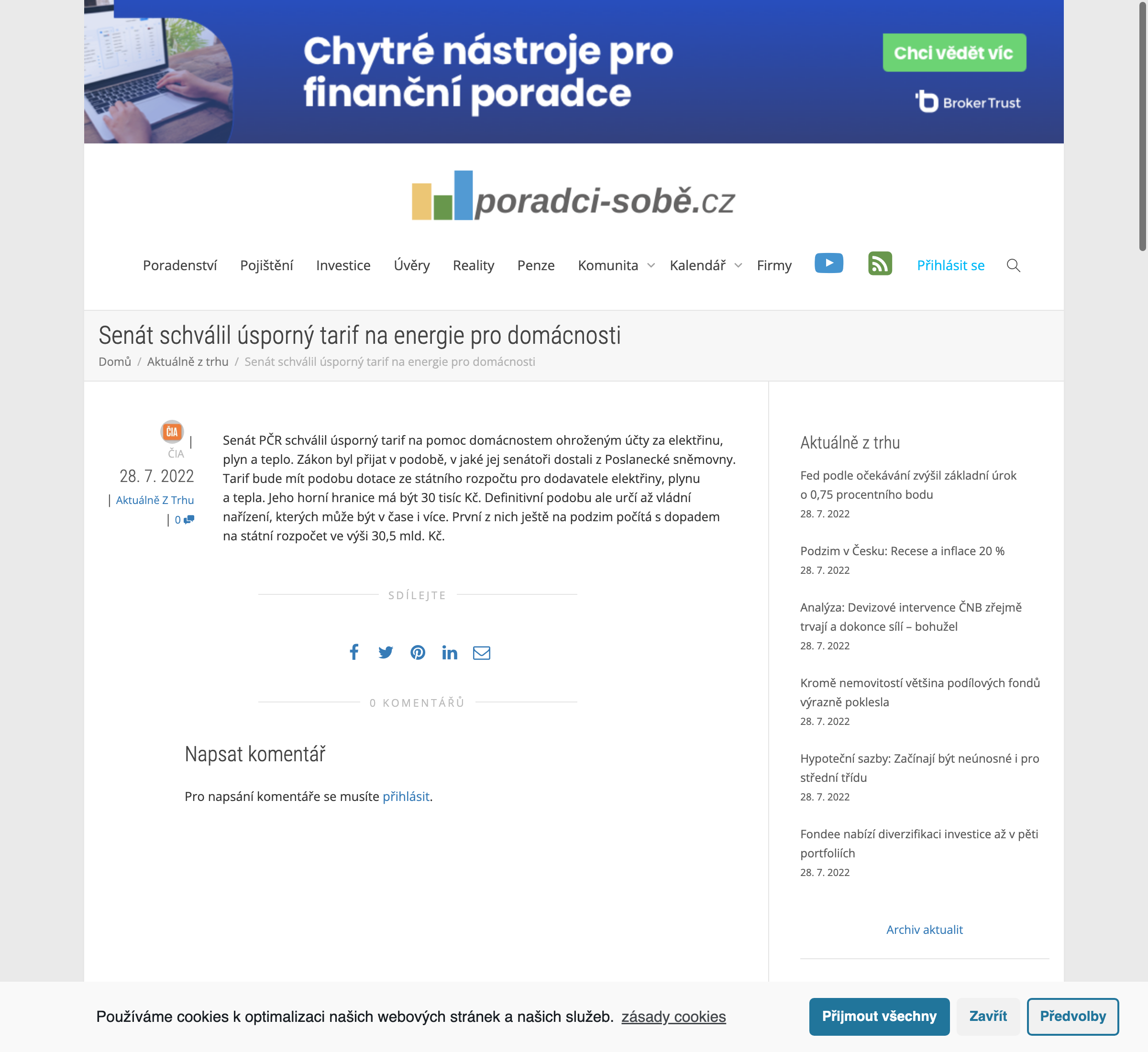 senat-schvalil-usporny-tarif-na-energie-pro-domacnosti