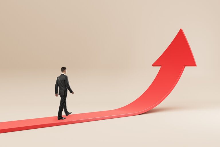 Business,Success,,Growth,And,Personal,Development,Concept,With,Businessman,Back
