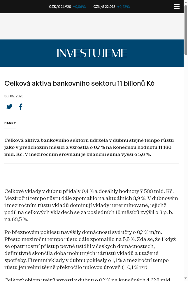 celkova-aktiva-bankovniho-sektoru-11-bilionu-kc