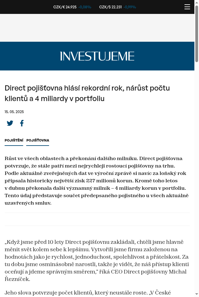 direct-pojistovna-hlasi-rekordni-rok-narust-poctu-klientu-a-4-miliardy-v-portfoliu