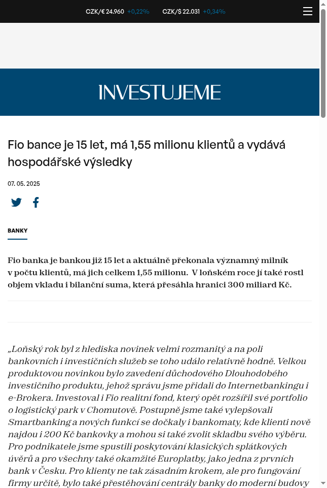 fio-bance-je-15-let-ma-1-55-milionu-klientu-a-vydava-hospodarske-vysledky