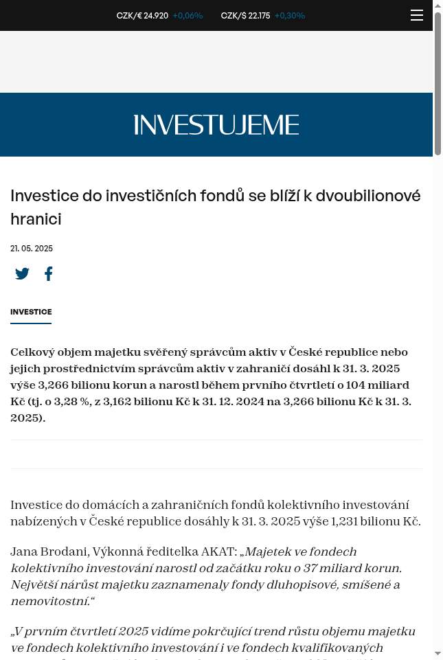 investice-do-investicnich-fondu-se-blizi-k-dvoubilionove-hranici