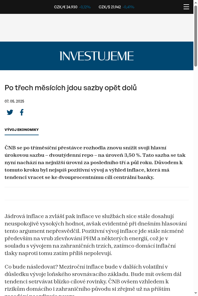 po-trech-mesicich-jdou-sazby-opet-dolu