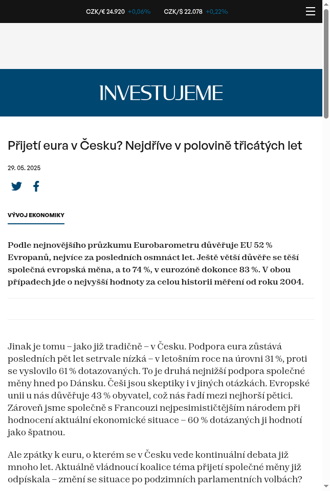 prijeti-eura-v-cesku-nejdrive-v-polovine-tricatych-let