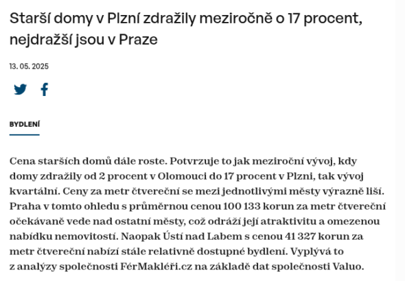 starsi-domy-v-plzni-zdrazily-mezirocne-o-17-procent-nejdrazsi-jsou-v-praze