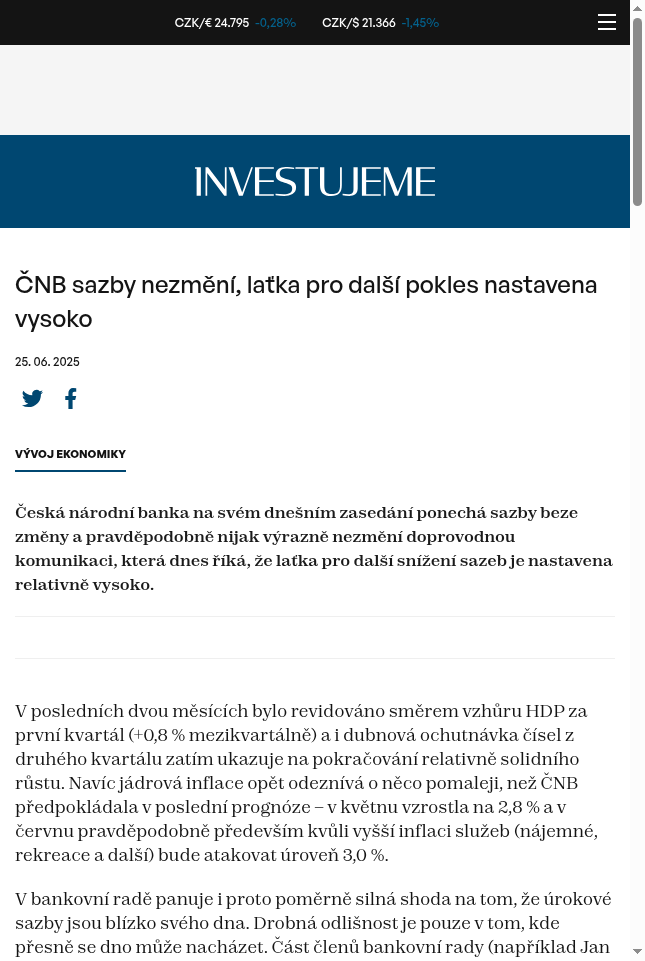 cnb-sazby-nezmeni-latka-pro-dalsi-pokles-nastavena-vysoko