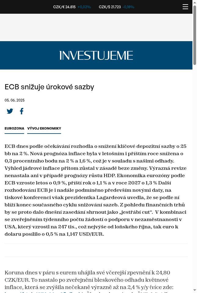 ecb-snizuje-urokove-sazby