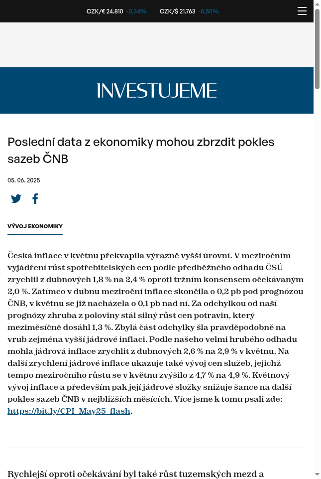 posledni-data-z-ekonomiky-mohou-zbrzdit-pokles-sazeb-cnb