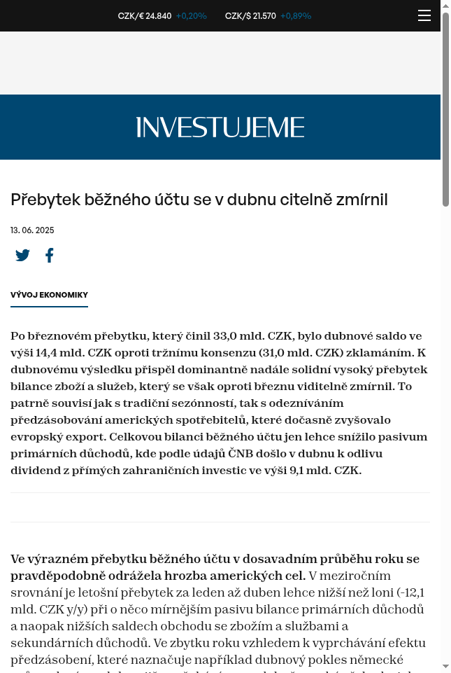 prebytek-bezneho-uctu-se-v-dubnu-citelne-zmirnil