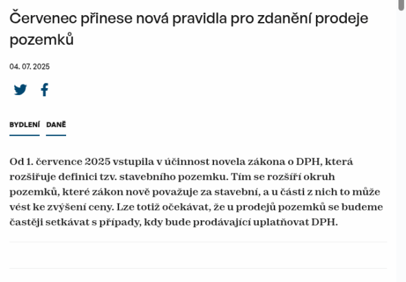cervenec-prinese-nova-pravidla-pro-zdaneni-prodeje-pozemku