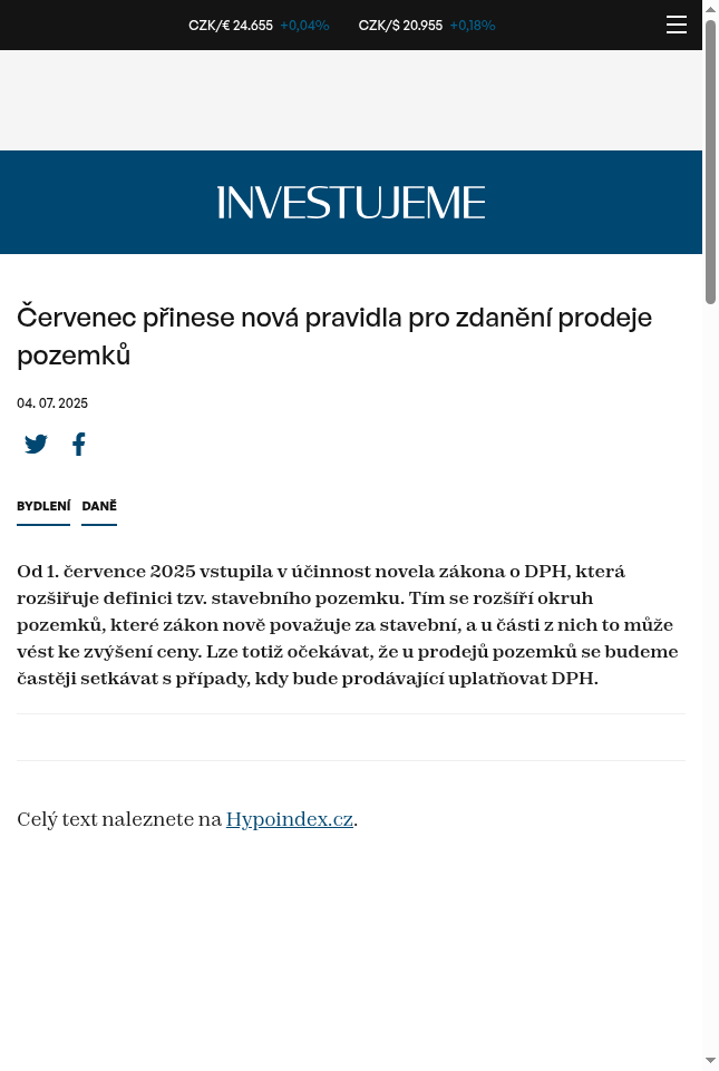 cervenec-prinese-nova-pravidla-pro-zdaneni-prodeje-pozemku