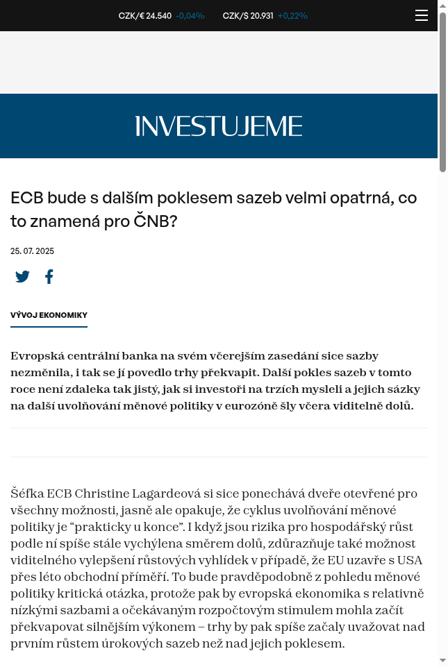 ecb-bude-s-dalsim-poklesem-sazeb-velmi-opatrna-co-to-znamena-pro-cnb