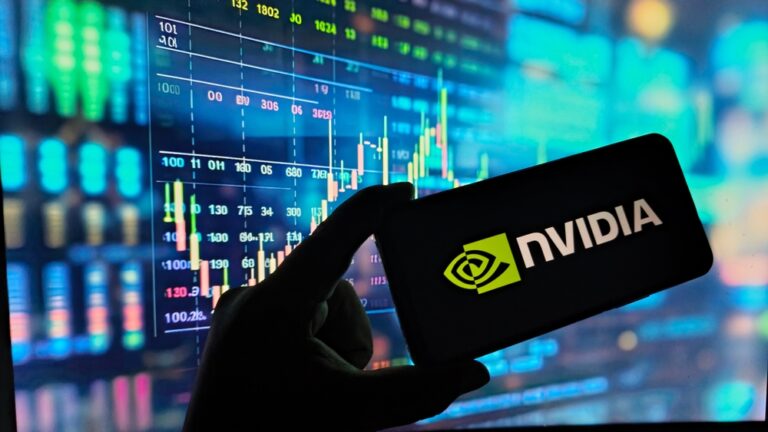Nvidia,Logo,Displayed,On,A,Smartphone,Screen,Held,In,Front