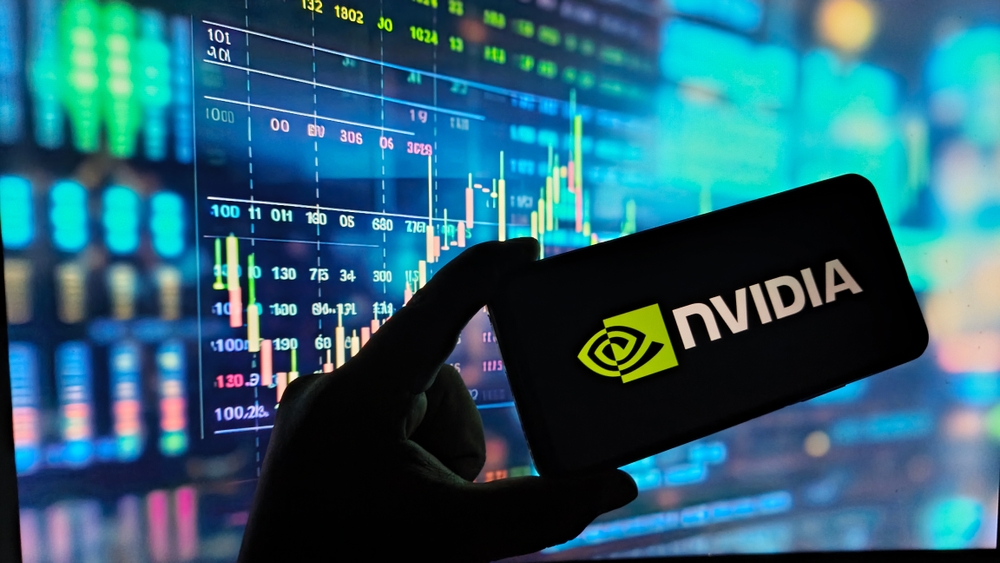Nvidia,Logo,Displayed,On,A,Smartphone,Screen,Held,In,Front