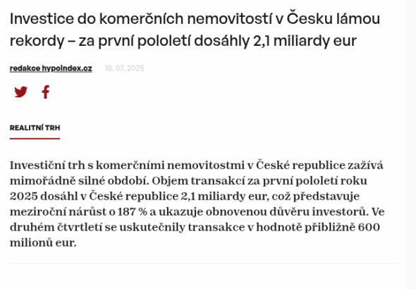 investice-do-komercnich-nemovitosti-v-cesku-lamou-rekordy-za-prvni-pololeti-dosahly-2-1-miliardy-eur