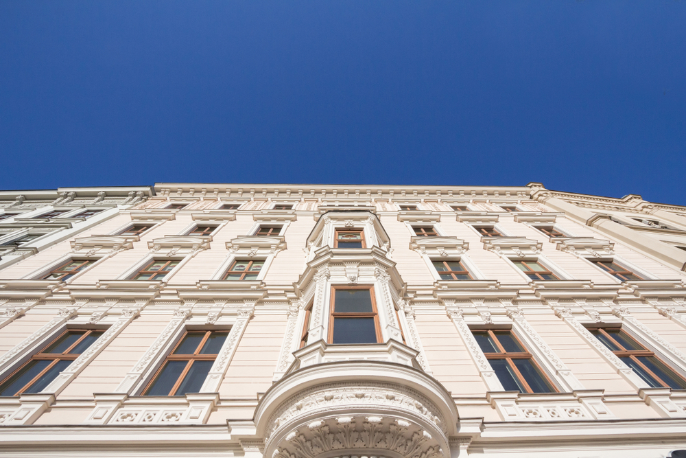 Typical,Austro-hungarian,Facade,Of,A,Baroque,Appartment,Residential,Building,In