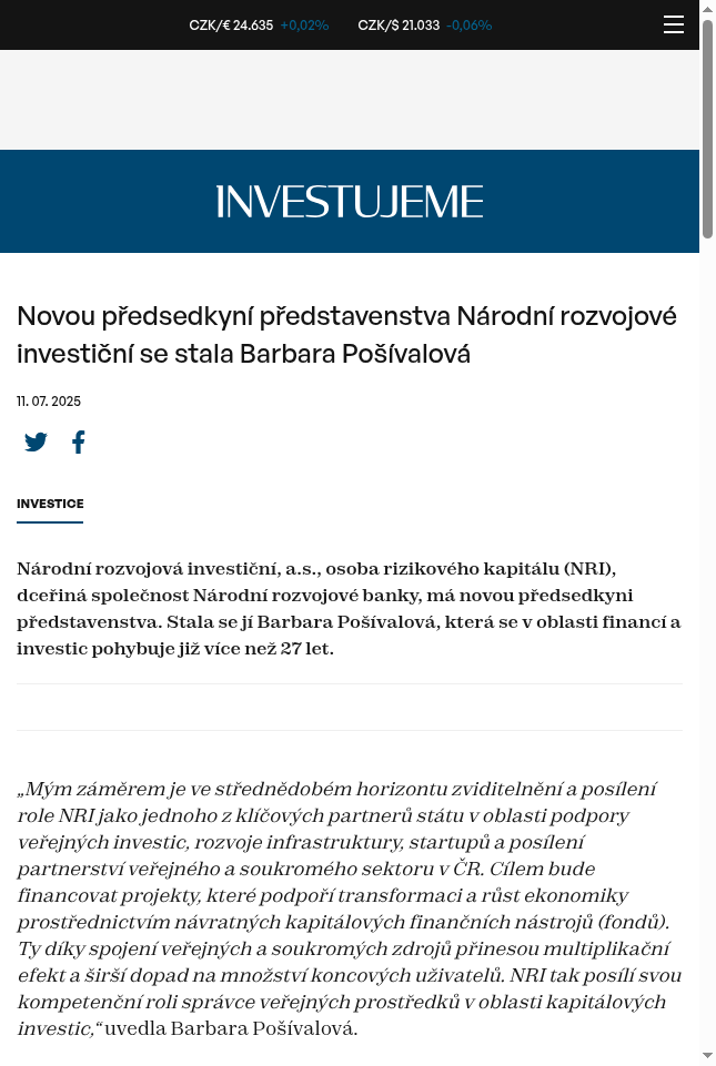 novou-predsedkyni-predstavenstva-narodni-rozvojove-investicni-se-stala-barbara-posivalova
