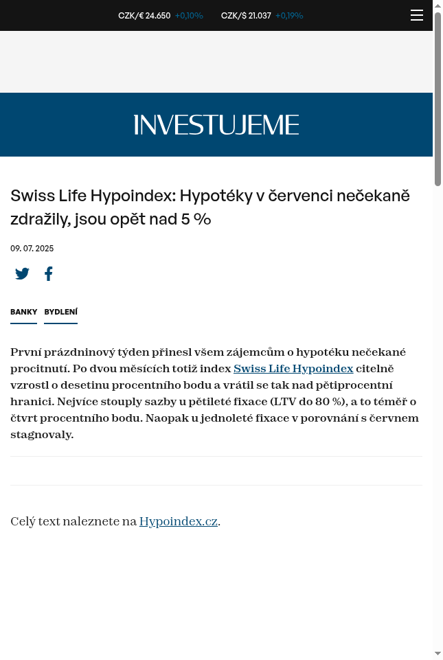swiss-life-hypoindex-hypoteky-v-cervenci-necekane-zdrazily-jsou-opet-nad-5