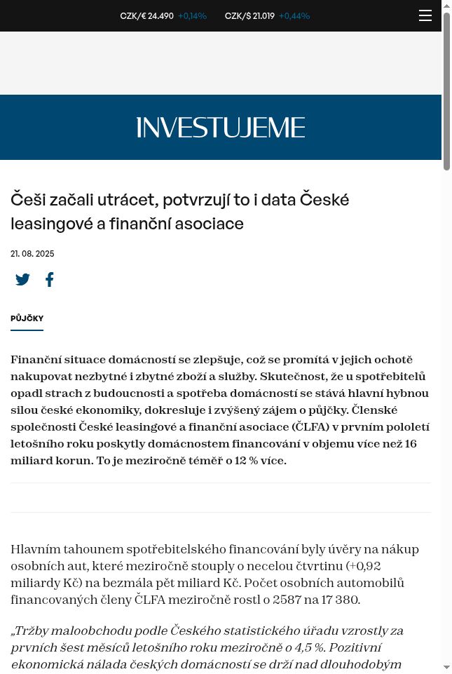 cesi-zacali-utracet-potvrzuji-to-i-data-ceske-leasingove-a-financni-asociace