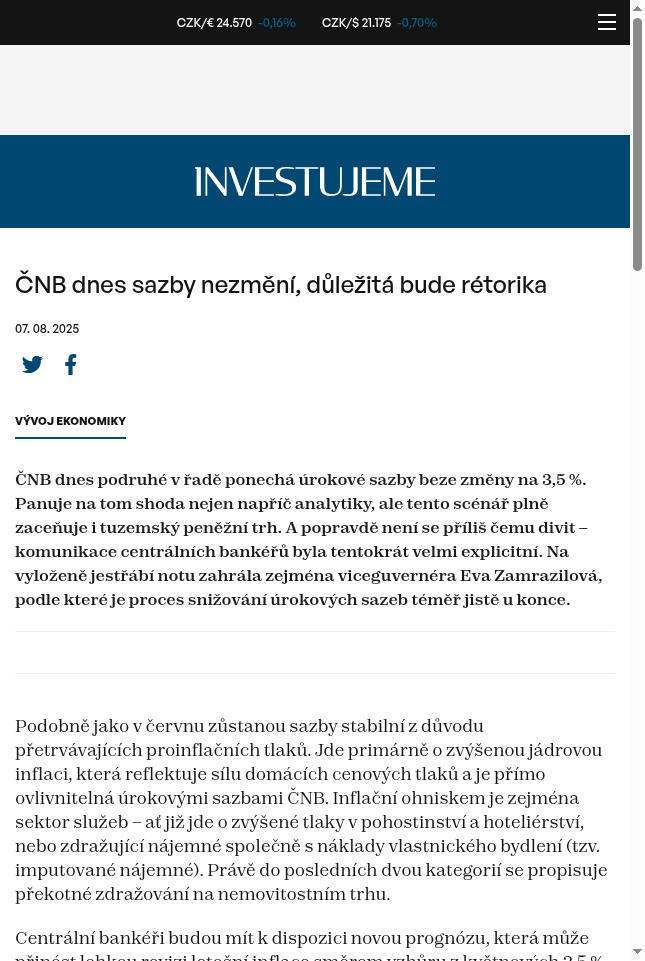 cnb-dnes-sazby-nezmeni-dulezita-bude-retorika