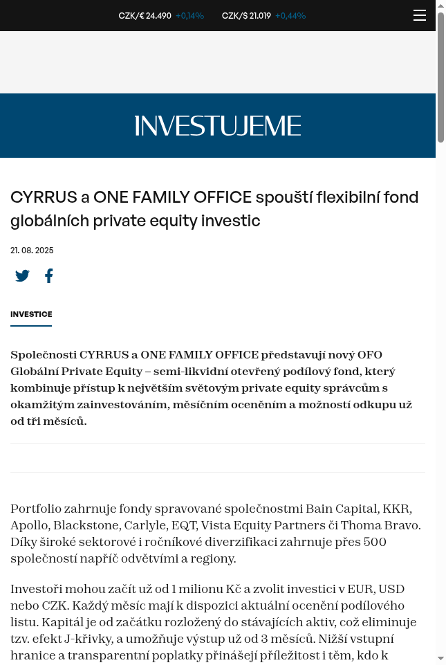 cyrrus-a-one-family-office-spousti-flexibilni-fond-globalnich-private-equity-investic