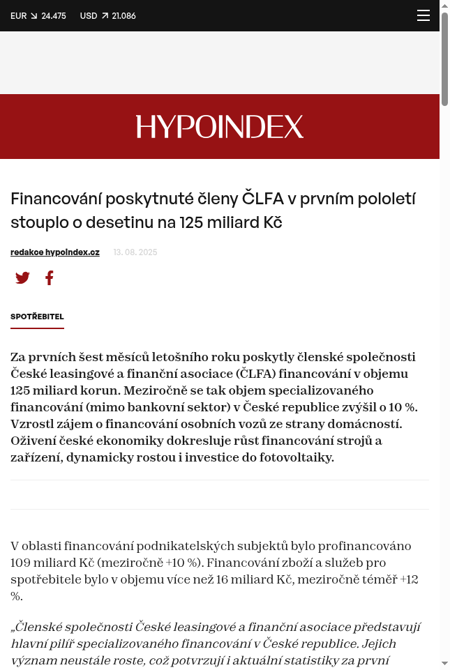 financovani-poskytnute-cleny-clfa-v-prvnim-pololeti-stouplo-o-desetinu-na-125-miliard-kc