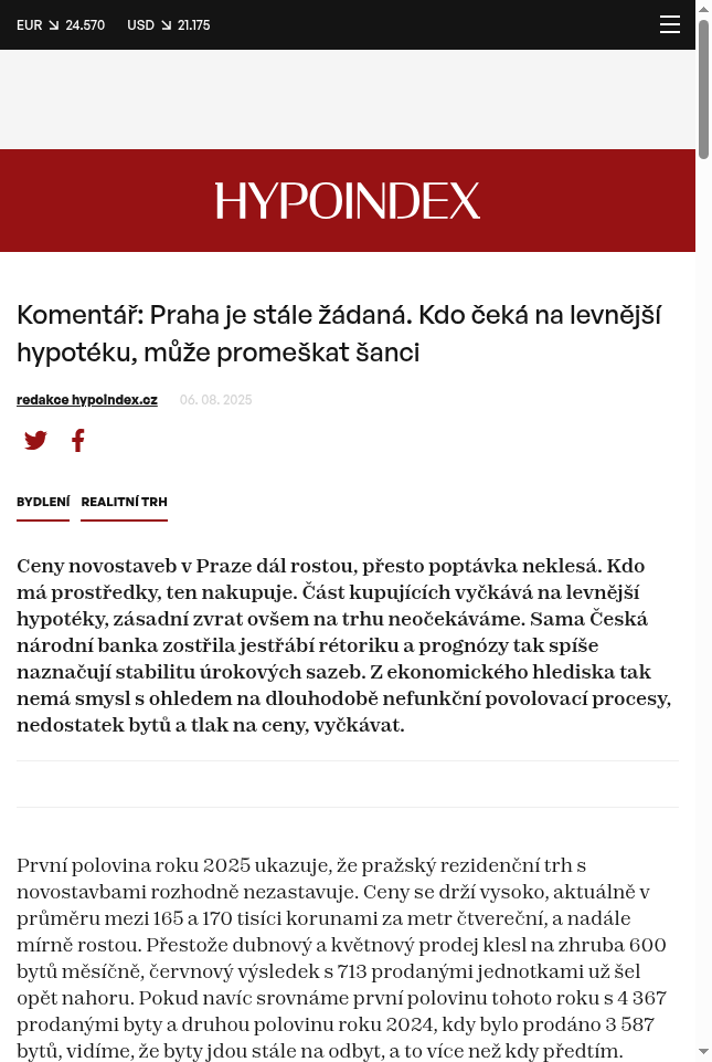 komentar-praha-je-stale-zadana-kdo-ceka-na-levnejsi-hypoteku-muze-promeskat-sanci