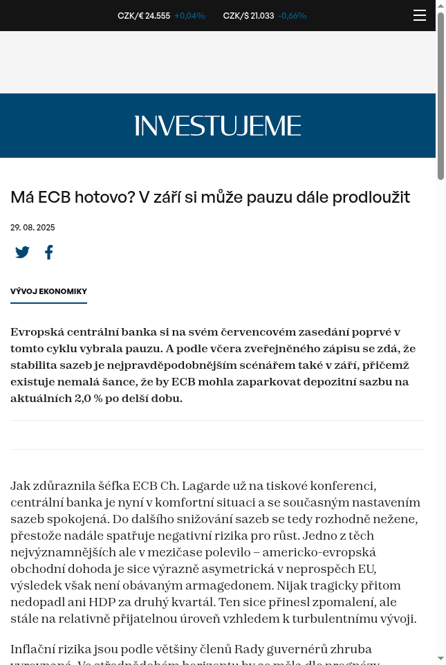 ma-ecb-hotovo-v-zari-si-muze-pauzu-dale-prodlouzit