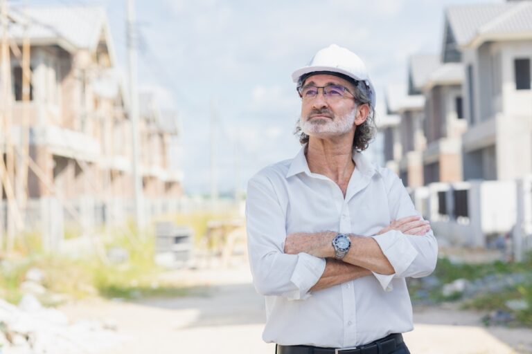 Portrait,Senior,Male,Business,Man,Land,Development,Investor,Standing,Confident