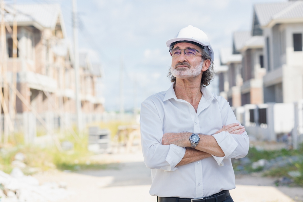 Portrait,Senior,Male,Business,Man,Land,Development,Investor,Standing,Confident
