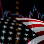 Abstract,Image,Of,The,United,States,Flag,Blended,With,A