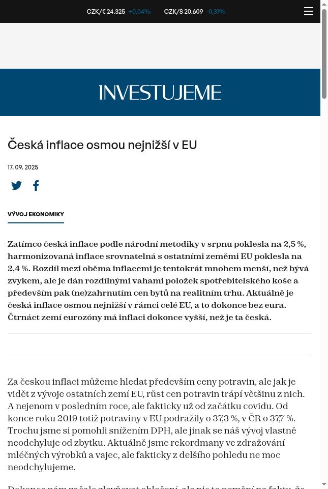 ceska-inflace-osmou-nejnizsi-v-eu