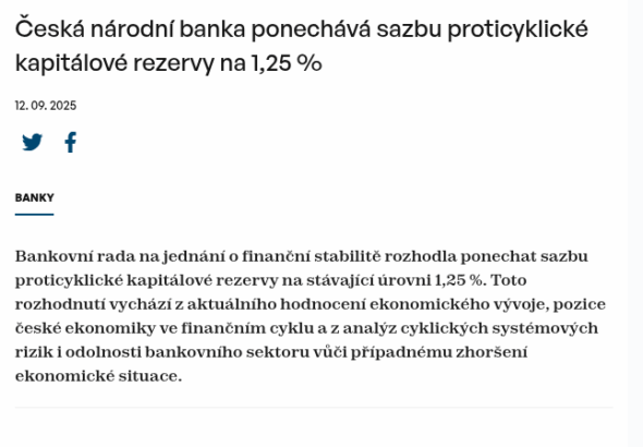 ceska-narodni-banka-ponechava-sazbu-proticyklicke-kapitalove-rezervy-na-1-25