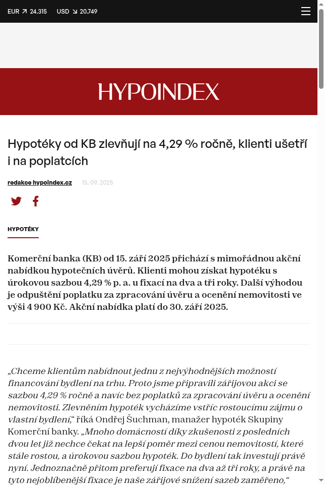 hypoteky-od-kb-zlevnuji-na-4-29-rocne-klienti-usetri-i-na-poplatcich