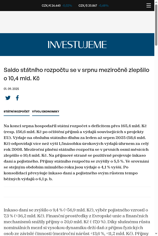 saldo-statniho-rozpoctu-se-v-srpnu-mezirocne-zlepsilo-o-10-4-mld-kc