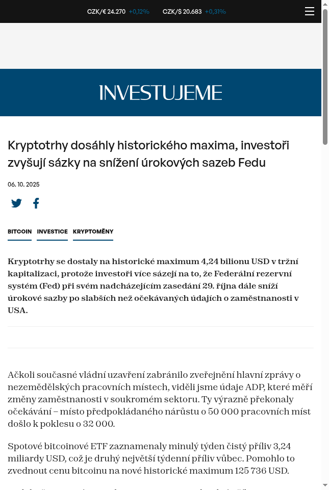 kryptotrhy-dosahly-historickeho-maxima-investori-zvysuji-sazky-na-snizeni-urokovych-sazeb-fedu