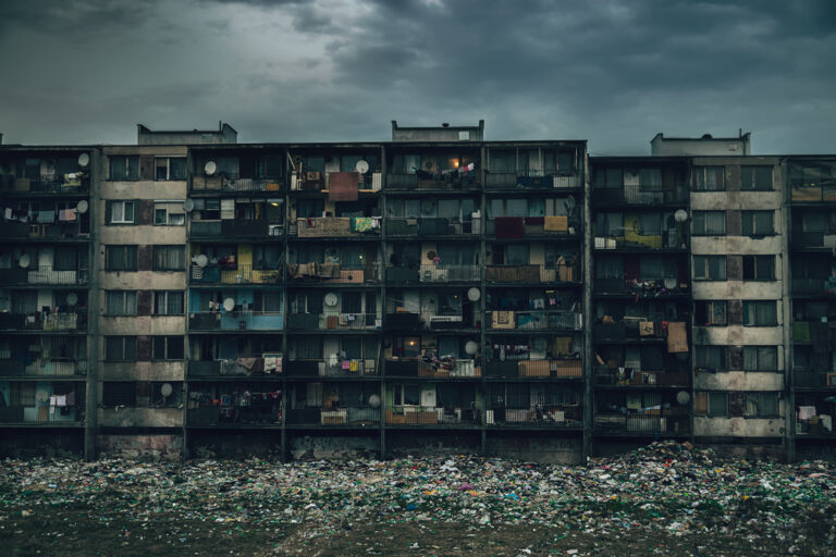 Living,In,Poverty.,Gypsy,Ghetto,Lunik,Ix,In,Kosice,