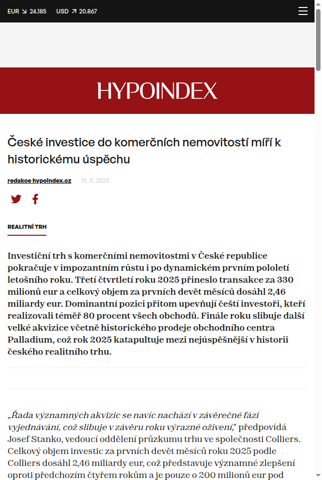 ceske-investice-do-komercnich-nemovitosti-miri-k-historickemu-uspechu