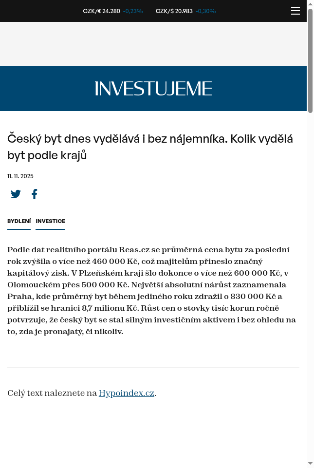 cesky-byt-dnes-vydelava-i-bez-najemnika-kolik-vydela-byt-podle-kraju