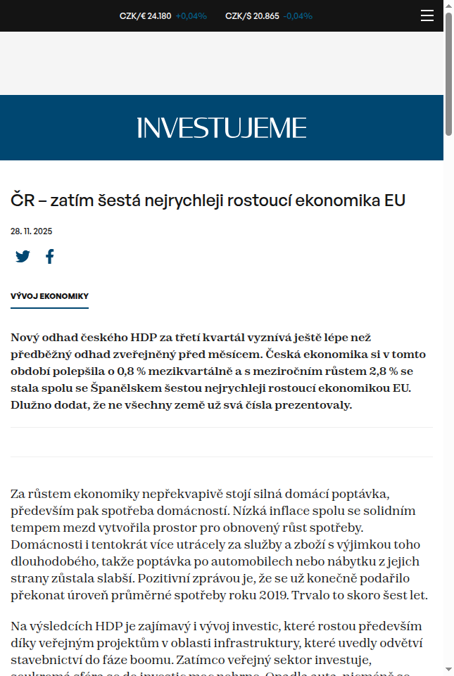 cr-zatim-sesta-nejrychleji-rostouci-ekonomika-eu