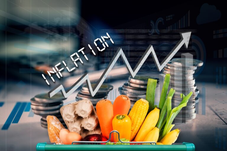 Grocery,Inflation,Food,Red,Arrow,Pointing,Up,Inflation,Increase,In