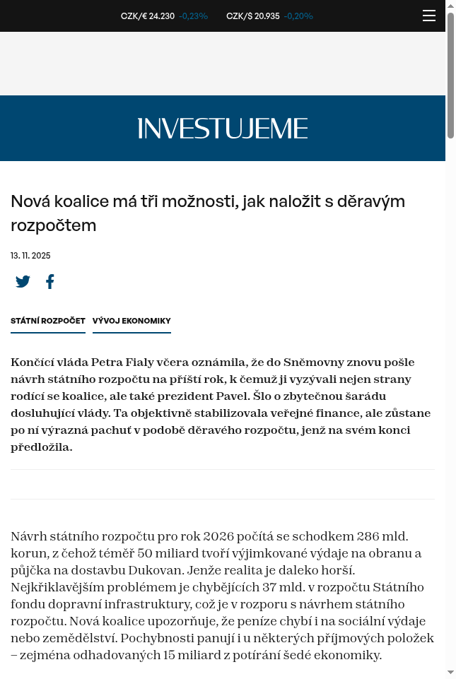 nova-koalice-ma-tri-moznosti-jak-nalozit-s-deravym-rozpoctem