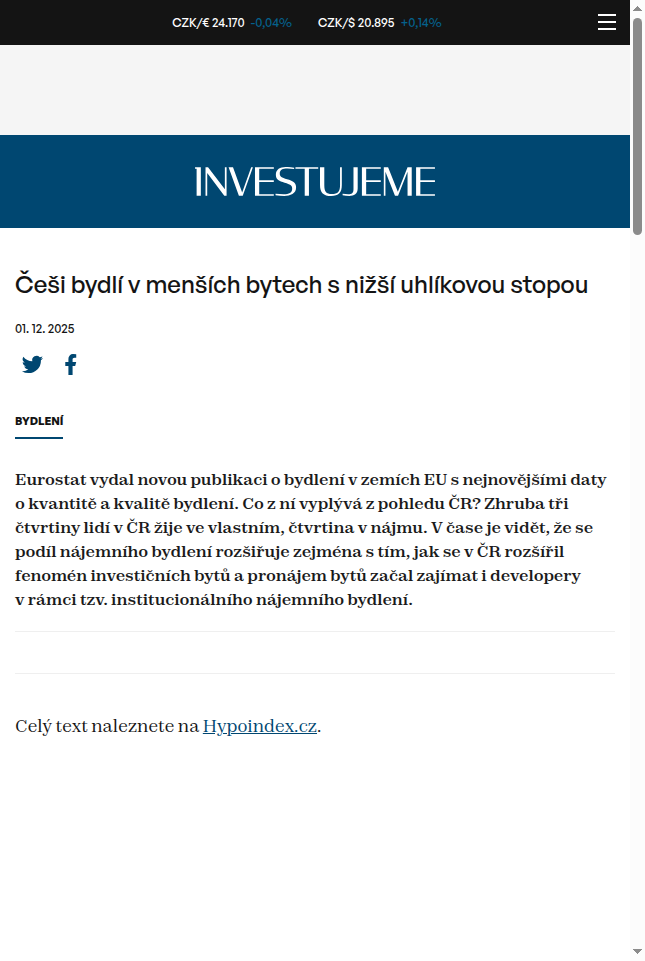 cesi-bydli-v-mensich-bytech-s-nizsi-uhlikovou-stopou