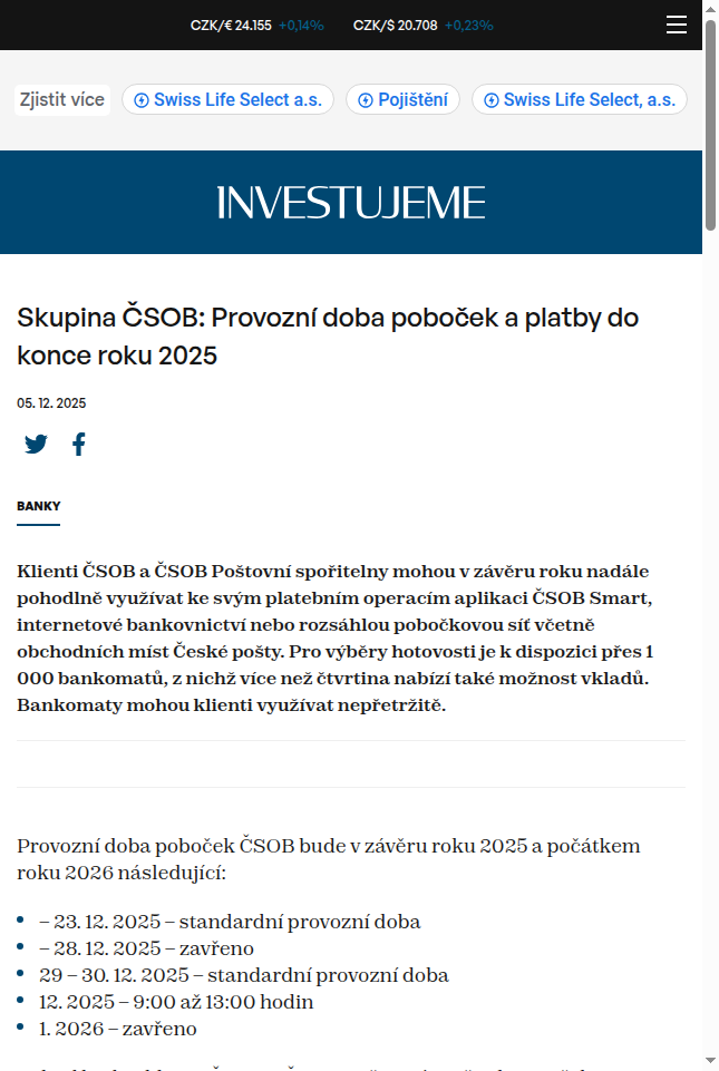 skupina-csob-provozni-doba-pobocek-a-platby-do-konce-roku-2025