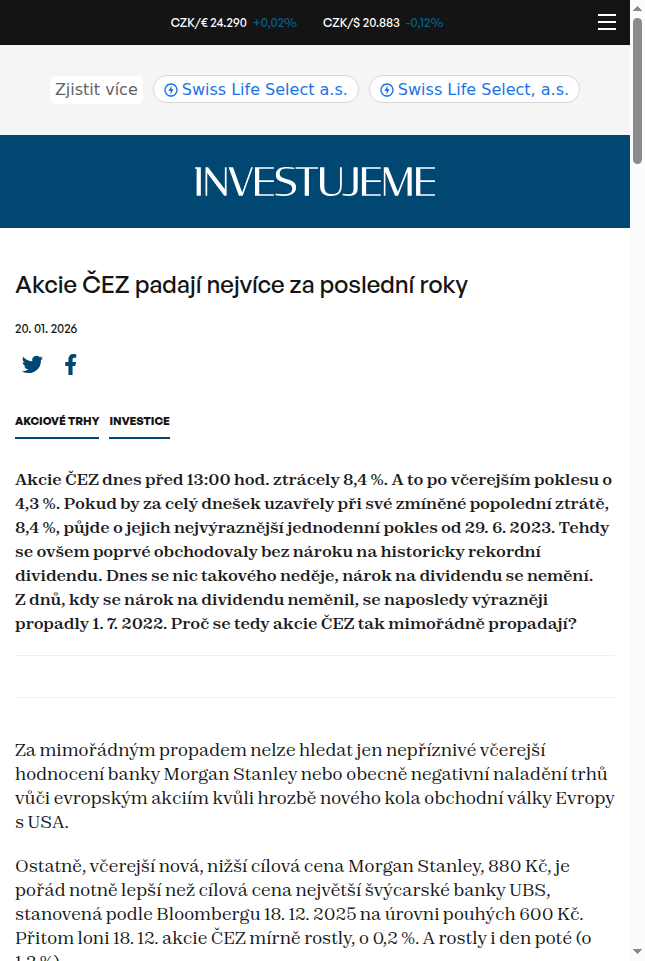 akcie-cez-padaji-nejvice-za-posledni-roky