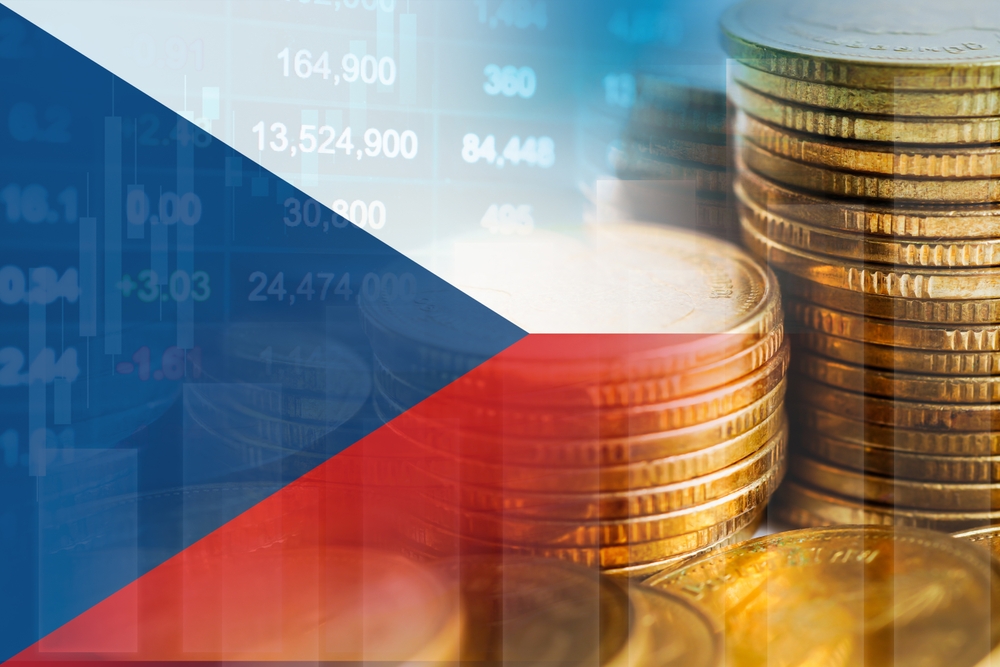 Czech,Flag,With,Stock,Market,Finance,,Economy,Trend,Graph,Digital
