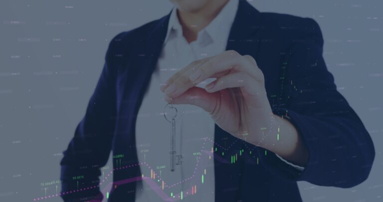 Statistical,Data,Processing,Against,Mid,Section,Of,Caucasian,Female,Real