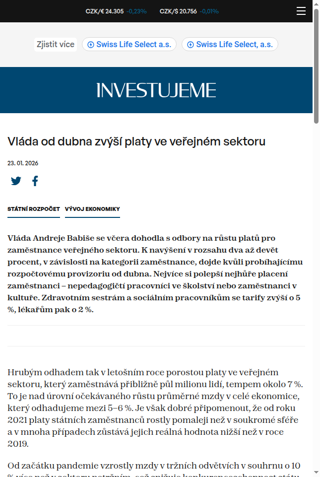 vlada-od-dubna-zvysi-platy-ve-verejnem-sektoru