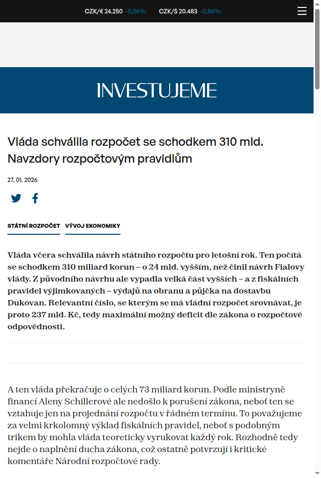 vlada-schvalila-rozpocet-se-schodkem-310-mld-navzdory-rozpoctovym-pravidlum