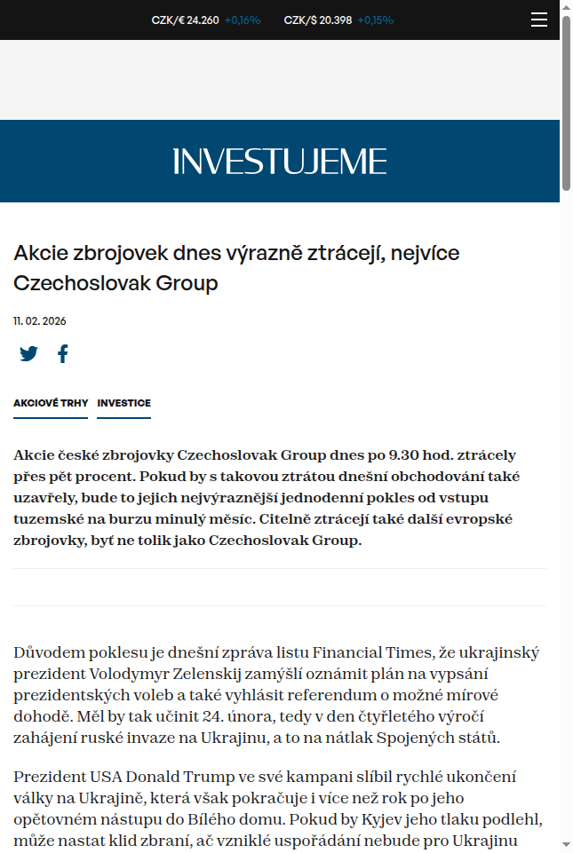 akcie-zbrojovek-dnes-vyrazne-ztraceji-nejvice-czechoslovak-group